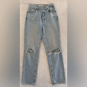 Pacsun | 25 | Medium Indigo Distressed Dad Jean Denim Straight Leg High Rise